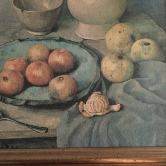 Vintage framed Henk Bos still life fruits print professionally framed - Picture 5 of 8